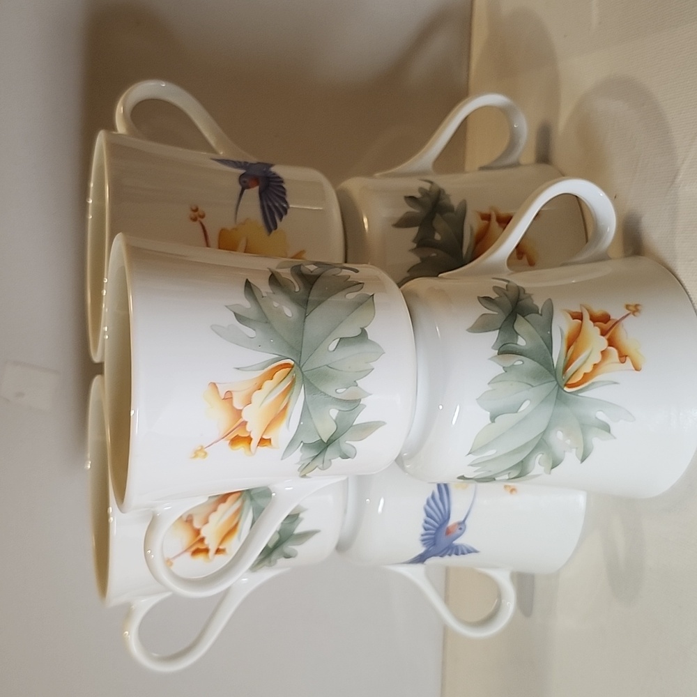 Vintage corningware hummingbird mugcup  set of 6pcs
